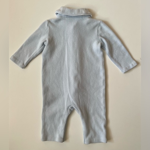 Ralph Lauren Childrenswear Unisex French Rib Shawl Light Blue Coverall - 6M - Picture 5 of 11